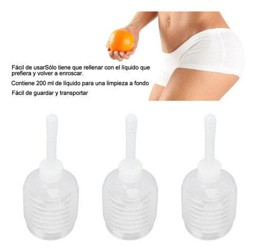 3pzs Enema Ducha Anl Portátil Limpieza Salud Rectal 180ml