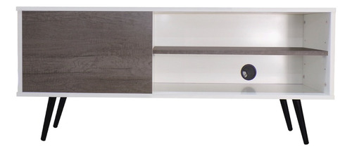 Mueble Para Tv Decomobil Credenza Con Pasacables Color BLANCO ABSOLUTO | LOMBARDIA