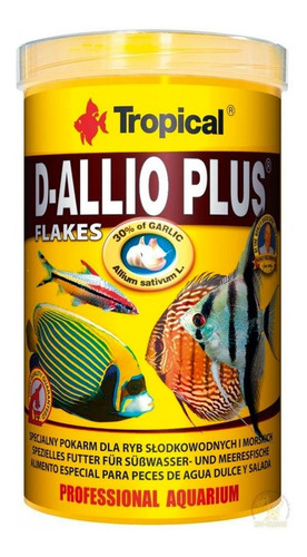 Ração Com Alho Para Peixes Tropical D-allio Plus Flakes 20g