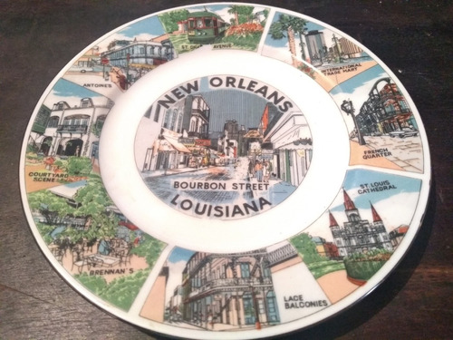 Antiguo Plato De Porcelana New Orleans En Perfecto Estado