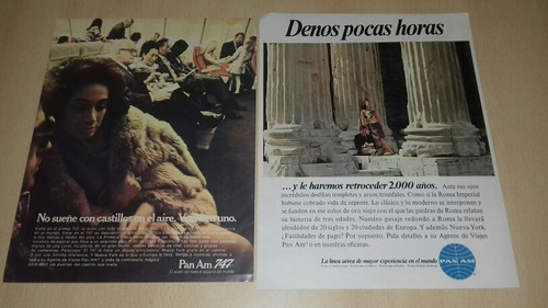 P356 2 Clipping Publicidades Lineas Aereas Pan Am $1550 El L