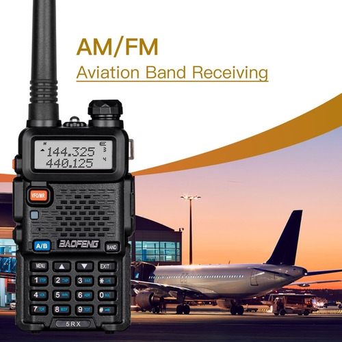 Baofeng - Radio De Jamón 5rx (actualizado De Uv-5r) Multibanda De Recepción De Largo Alcance De Radio Bidireccional, Walkie Talkies De Recepción Am/fm Con Auricular Y Antena Td-771, Frecuencia De