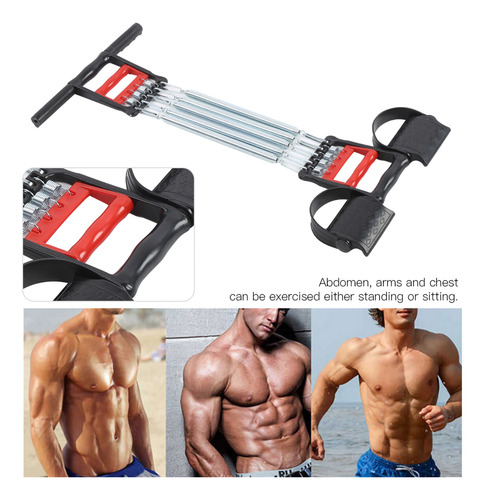 Expansor De Pecho Con Resorte De Pedal Multifunción, Tres Us