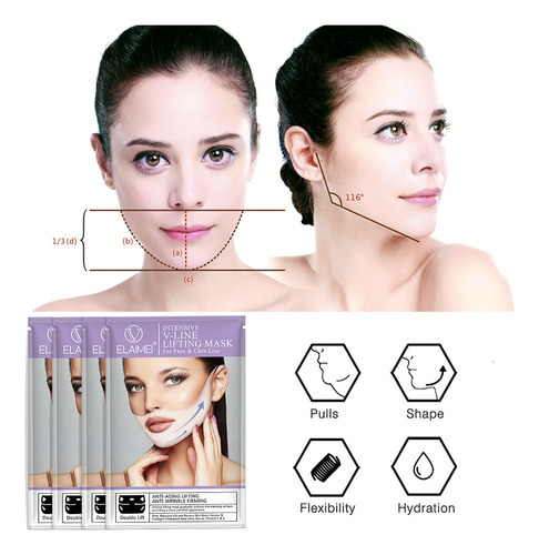 Máscara Reafirmante E Lifting Facial U V: Iluminadora E Hidr