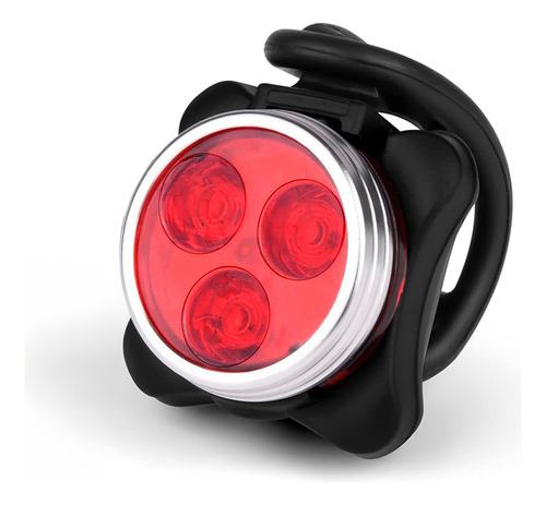 Luz Bicicleta Led Usb Recargable Delantera Trasera Seguridad Color rojo marca raitot