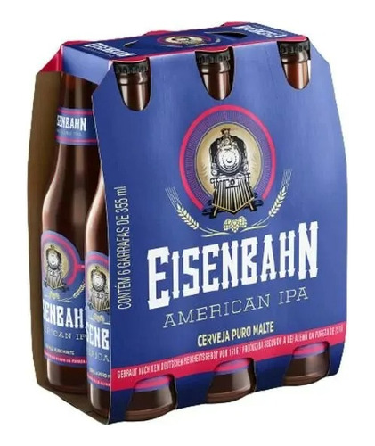 Cerveja Eisenbahn American Ipa Long Neck 355ml 6 Unidades