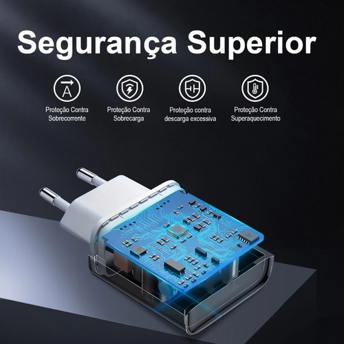 Carregador Turbo Para Iphone 35w Ultra Rapido Cabo E Caixa Branco