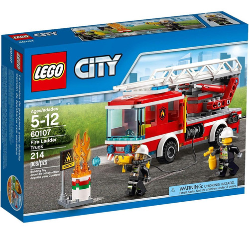 Lego City Fire Camión Escalera 60107 Juguete Para Los Niños