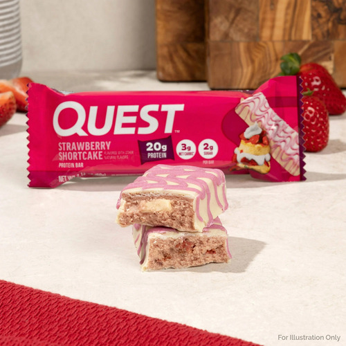 Quest Protein Bar, Strawberry Shortcake, 2.12oz, 4 Ct