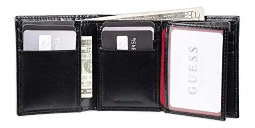 Cartera Triple Guess De Piel Para Hombre Color Negro Ch vez