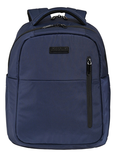 Mochila American Tourister New Highway 3at Color Azul marino Diseño de la tela Liso