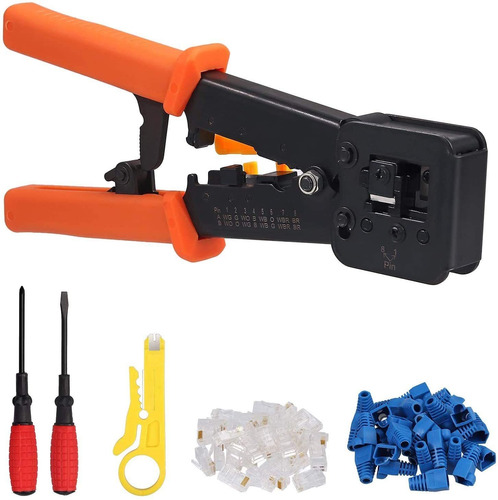 Imagen 1 de 6 de Justech Rj45 Crimp Tool Juego De Herramientas De Crimpado De