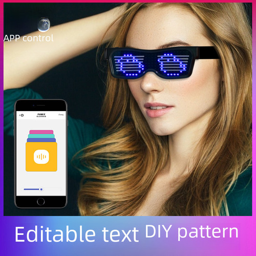 App Red Glowing Glasses - Fiesta Con Bluetooth Con Carga Usb