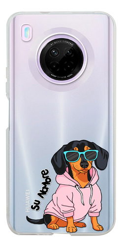 Funda Para Huawei Mujer Perrito Cool Salchicha Con Nombre