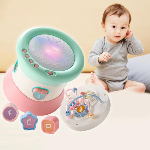 Tambor De Mano Multifuncional Con Luz Y Color De Macarrón