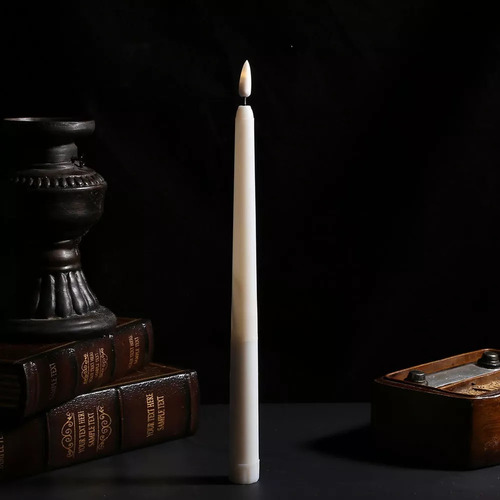 Novo 12 Velas Compridas Led Castiçal Chama Oscilante