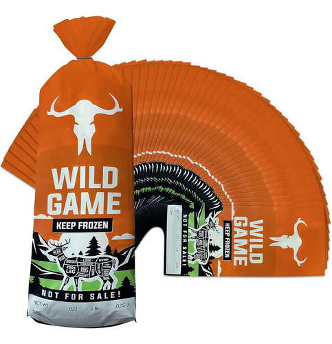 Wild Game - Bolsas De Carne De 1-2 Libras  11 X 4 Pulgadas,