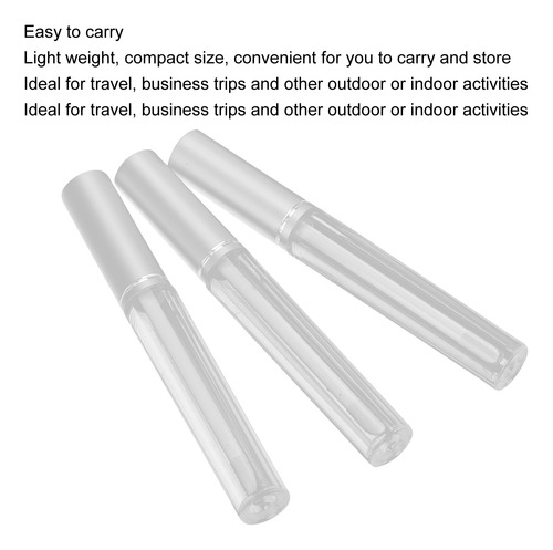Contenedor De Brillo Labial De Plástico Transparente, 20 Uni