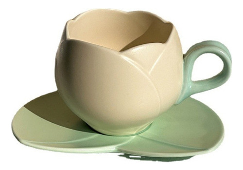 Taza Y Plato De Café De Cerámica French Gentle Wind Tulip