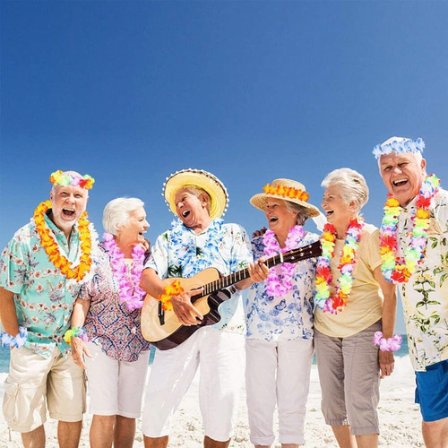50 Kit Colar Havaiano Tropical Aniversário Presente Festa