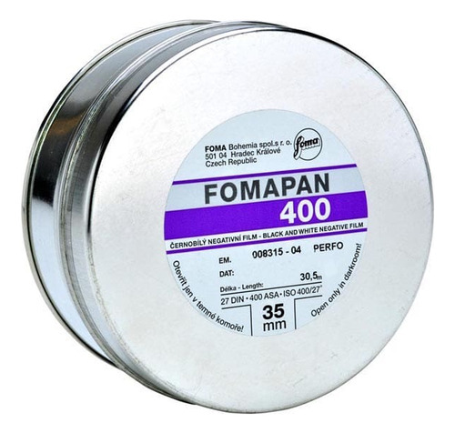 Fomapan 400 Asa Rollo Torta 35mm 100' 30.5 Mt