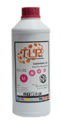 Tinta De Sublimación 1/2 L Marca Tlp Premium Sublimar X Colo