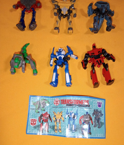 Transformers Kinder Sorpresa Coleccion Completa 6 Figuras (Usado)