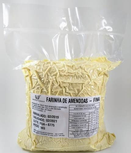 Farinha De Amêndoas Fina - 1 Kg + 1 Kg Adoçante Xilitol 