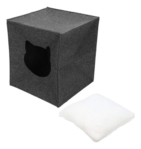 Cama De Cubo De Caverna De Feltro, Casa De Gato Com
