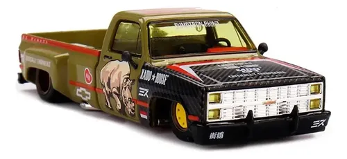Kaido House Mini GT Chevrolet Silverado 1:64 Caminhonete Cáqui