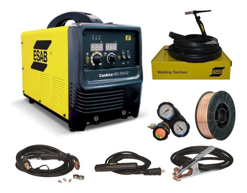 Soldadora Inverter Mig Tig Electrodo 3en1 Esab 200i G2 Torch