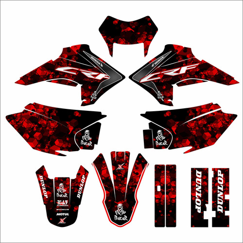 Kit Adesivo Honda Crf Original 230 E 250 0,20 Dakar