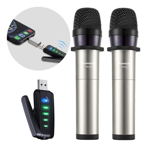 Wireless Microphone For iPhone & Computer, Alvoxcon Usb R...