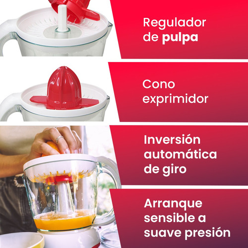 Exprimidor Electrico Juguera 1 L Jugo Naranja Pektra Citrico