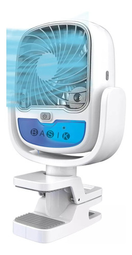 Ventilador Recargable Portatil Con Humidificador Led Climatizador De Mesa Basik