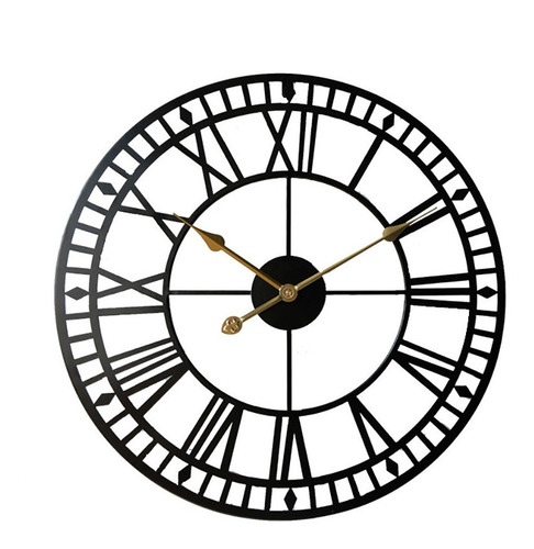 Imagen 1 de 9 de Reloj De Pared Metalico Grande Oficina Recepción Moderna