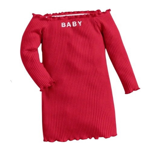Vestido Rojo Ajustado Para Niña