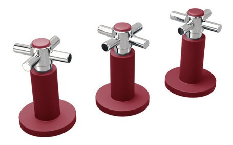 Imagen 6 de 9 de Canilla Mezcladora Mesada Cocina Grifmac Matte Rojo