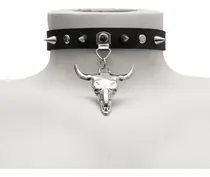 Comprar Gargantilha Choker Crânio Spike Ajustável Dark Gótico Off