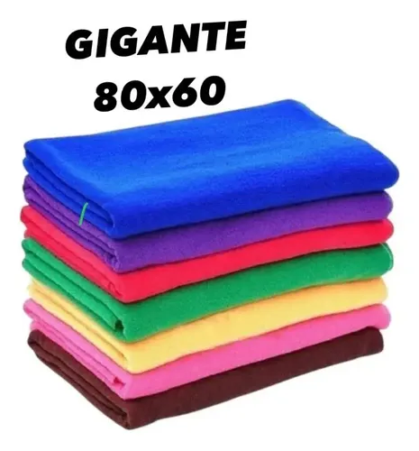 Panos Chão Microfibra Gigante Kit 6 Un 80x60cm Frete Grátis