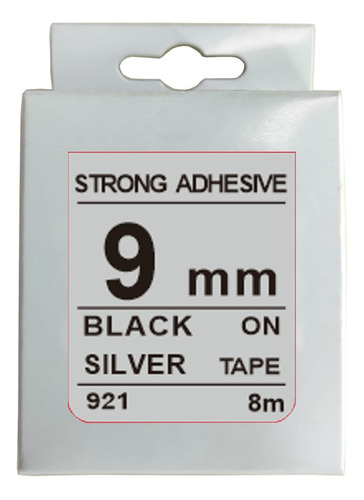 Cinta Rotuladora Compatible 9mm X 8m Silver 