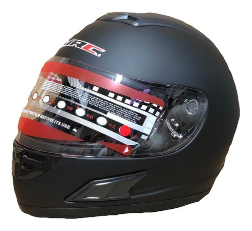 Imagen 1 de 6 de Cascos Mrc Negro Opaco Modelo 321
