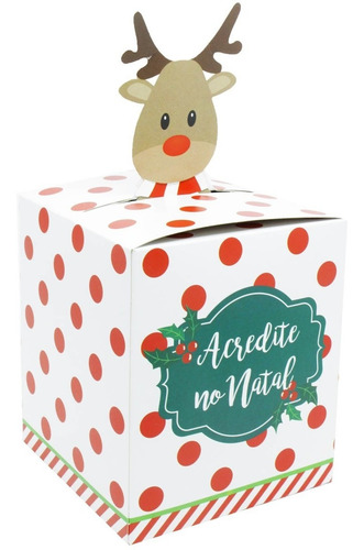 Imagem 3 de 4 de 10 Caixas Para Panetone E Presente De Natal 14 X 14 Cm
