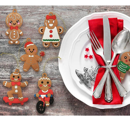 12 Adornos Para Árbol De Navidad, Gingerbread Man
