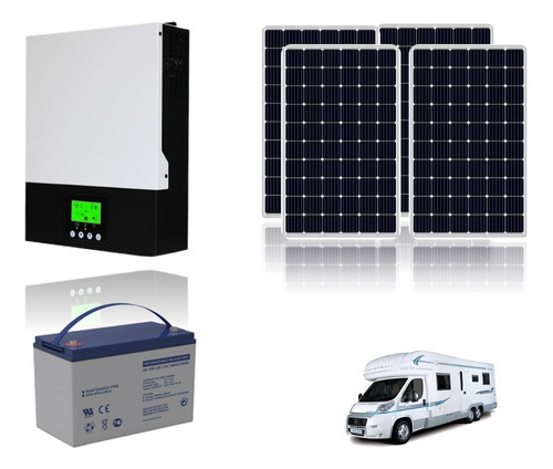 Kit Solar Off Grid Autonomo Con Ahorro De Energia 1500w 12v