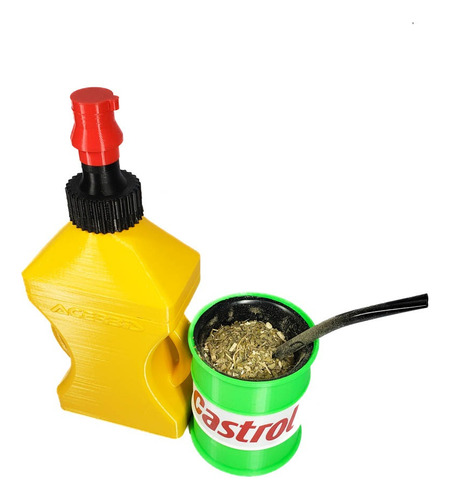 Equipo Matero Bidon Acerbis Y Mate Barril Castrol - L3d