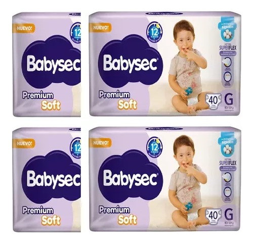 4 Pak Hiperpacks Pañales Babysec Premium En Todos Los Talles