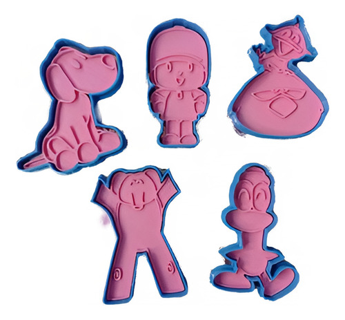 Cortantes Galletita Set De Pocoyo Y Amigos