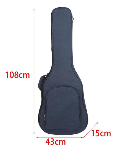 Bolsa De Guitarra Acolchada Impermeable Oxford A Prueba Azul