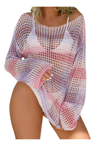 A Ropa De Playa R Para Mujer, Talla Grande, Con Malla